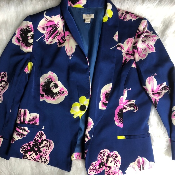 J. Crew Jackets & Blazers - J Crew Floral Blazer Open Front